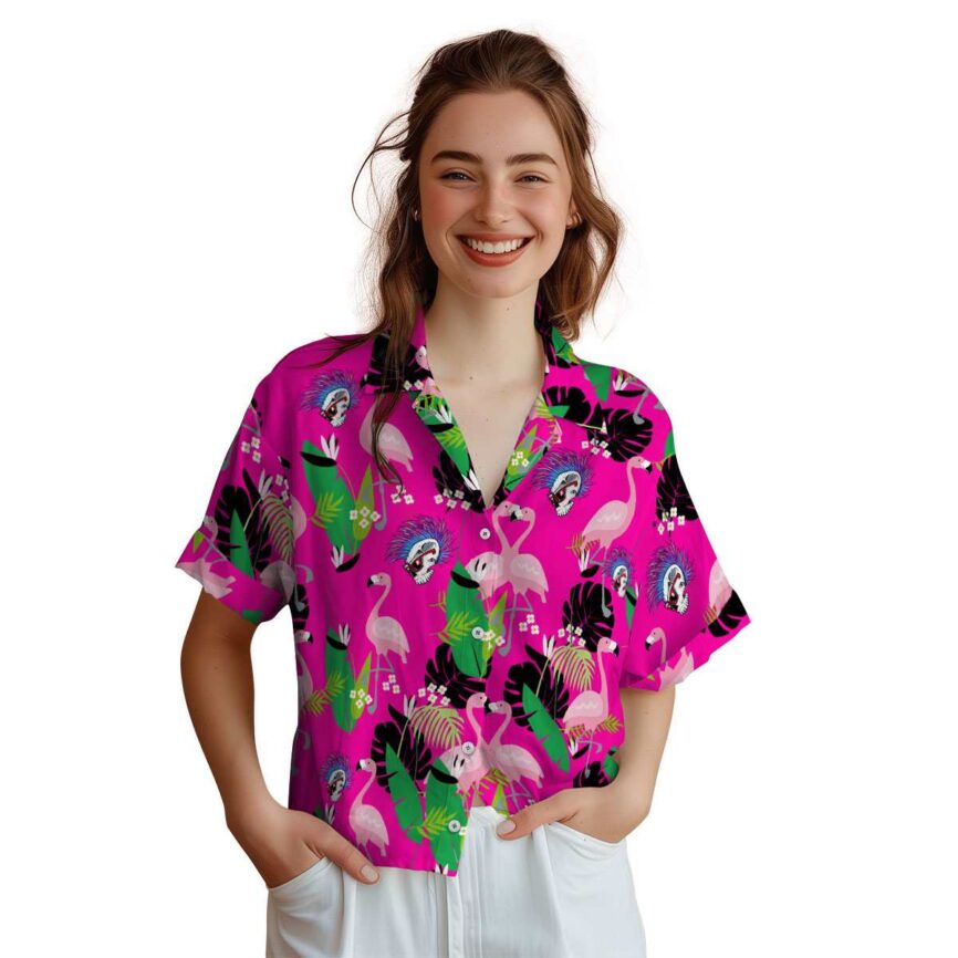 Punk Flamingo Leaf Hawaiian Shirt Top rated