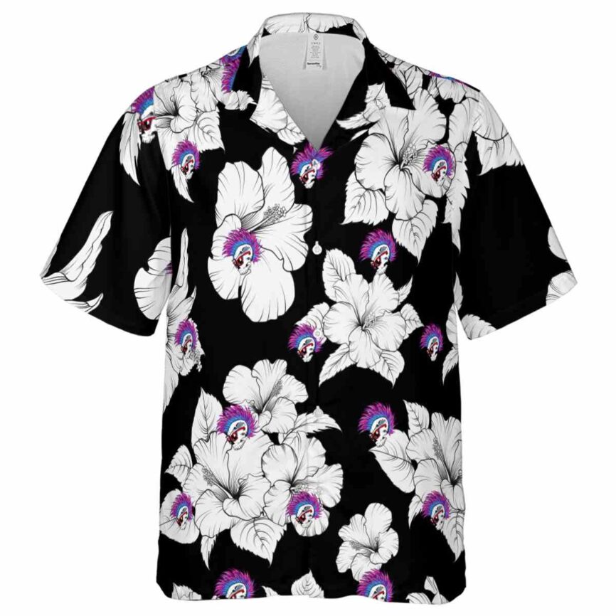 Punk Hibiscus Flower Hawaiian Shirt Fashion forward
