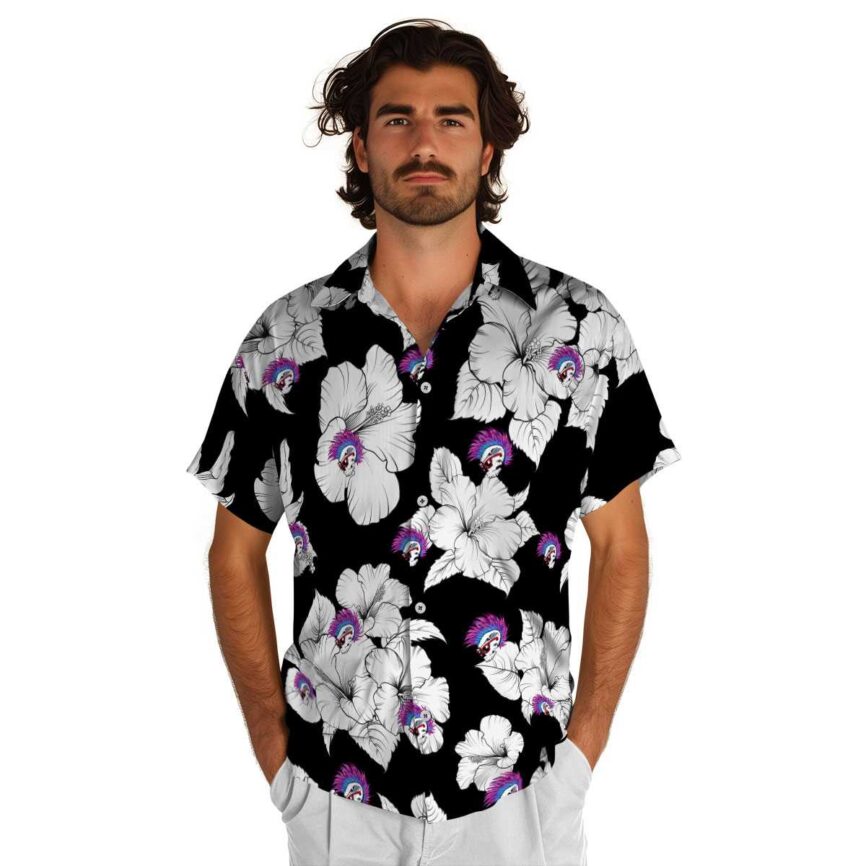 Punk Hibiscus Flower Hawaiian Shirt New Arrival