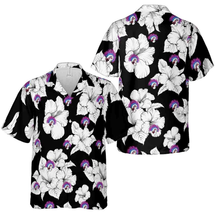 Punk Hibiscus Flower Hawaiian Shirt Premium grade