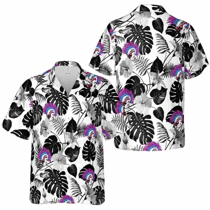 Punk Leaf Pattern Hawaiian Shirt Premium grade