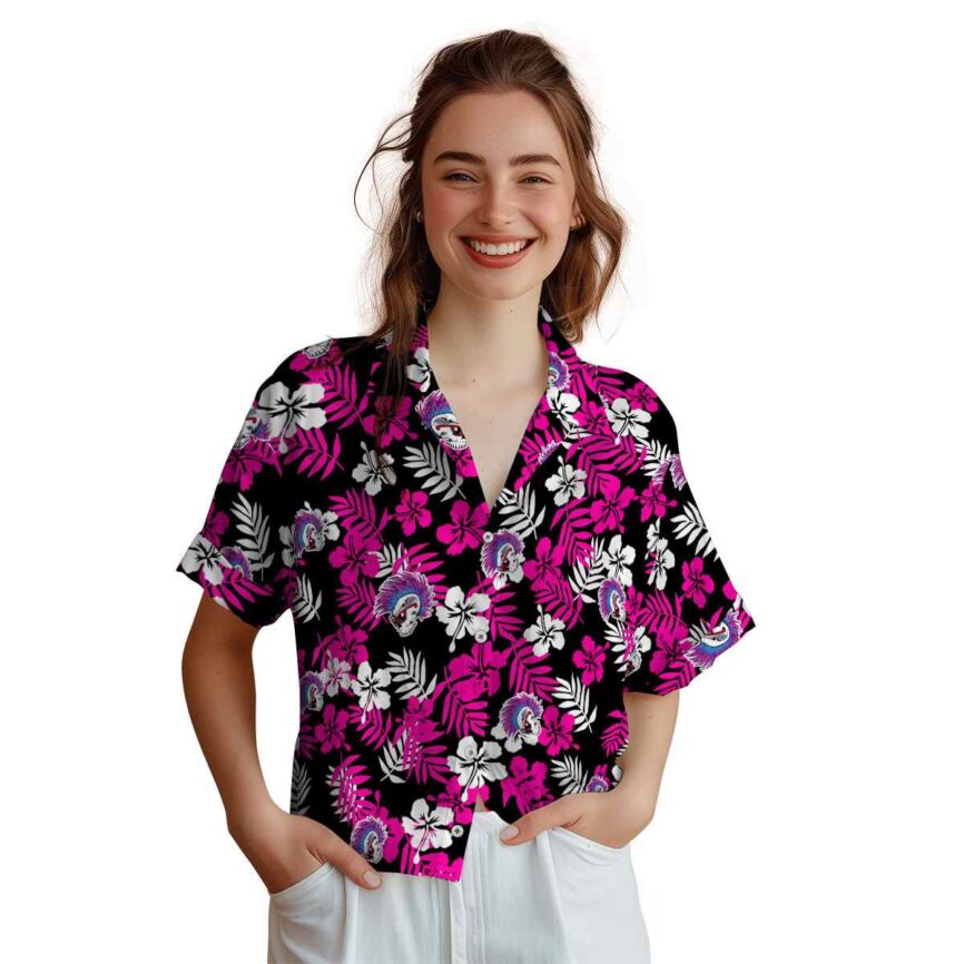 Punk Leafy Hibiscus Hawaiian Shirt Top rated