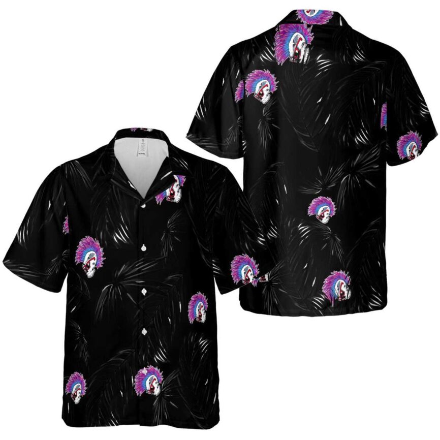 Punk Monochrome Palm Hawaiian Shirt Premium grade