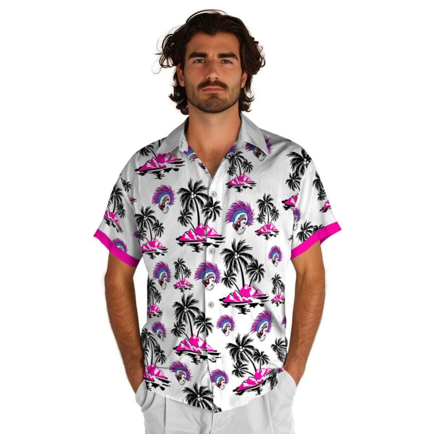 Punk Palm Island Graphic Hawaiian Shirt New Arrival