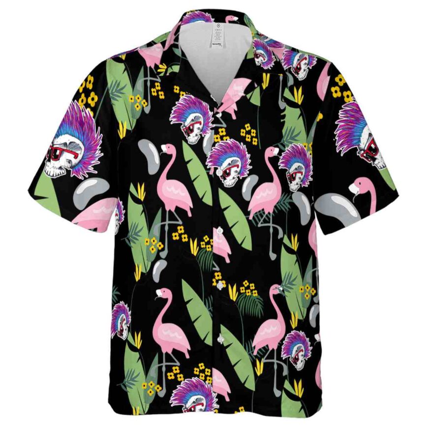 Punk Pink Flamingo Hawaiian Shirt Fashion forward