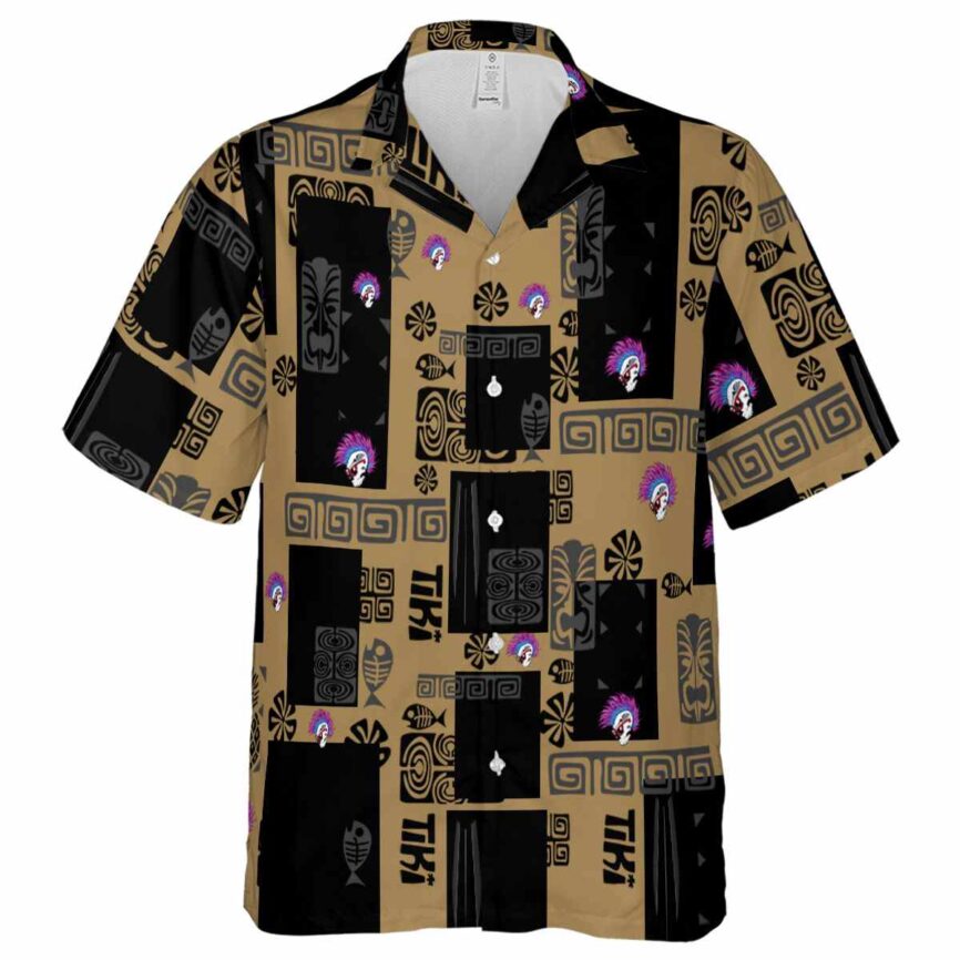 Punk Tiki Motifs Hawaiian Shirt Fashion forward