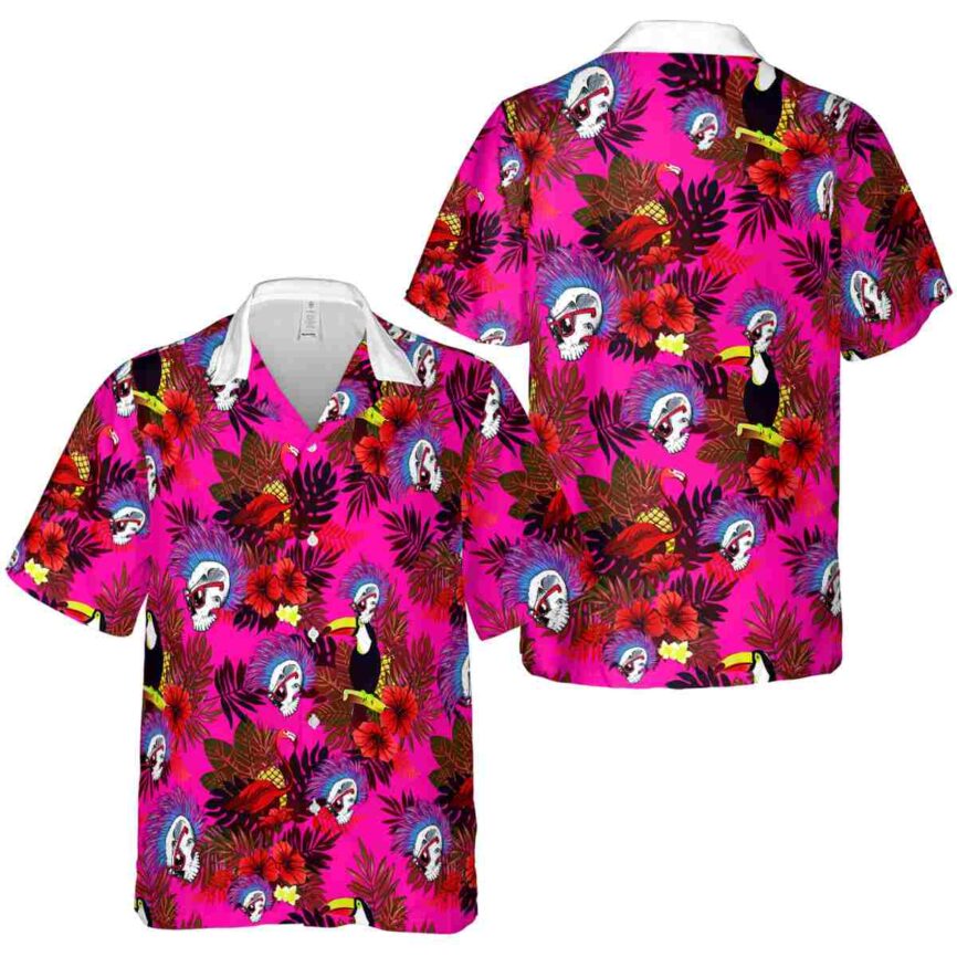 Punk Tropical Bird Hawaiian Shirt Premium grade