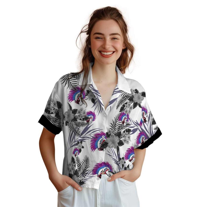 Punk US Flag Floral Hawaiian Shirt Top rated