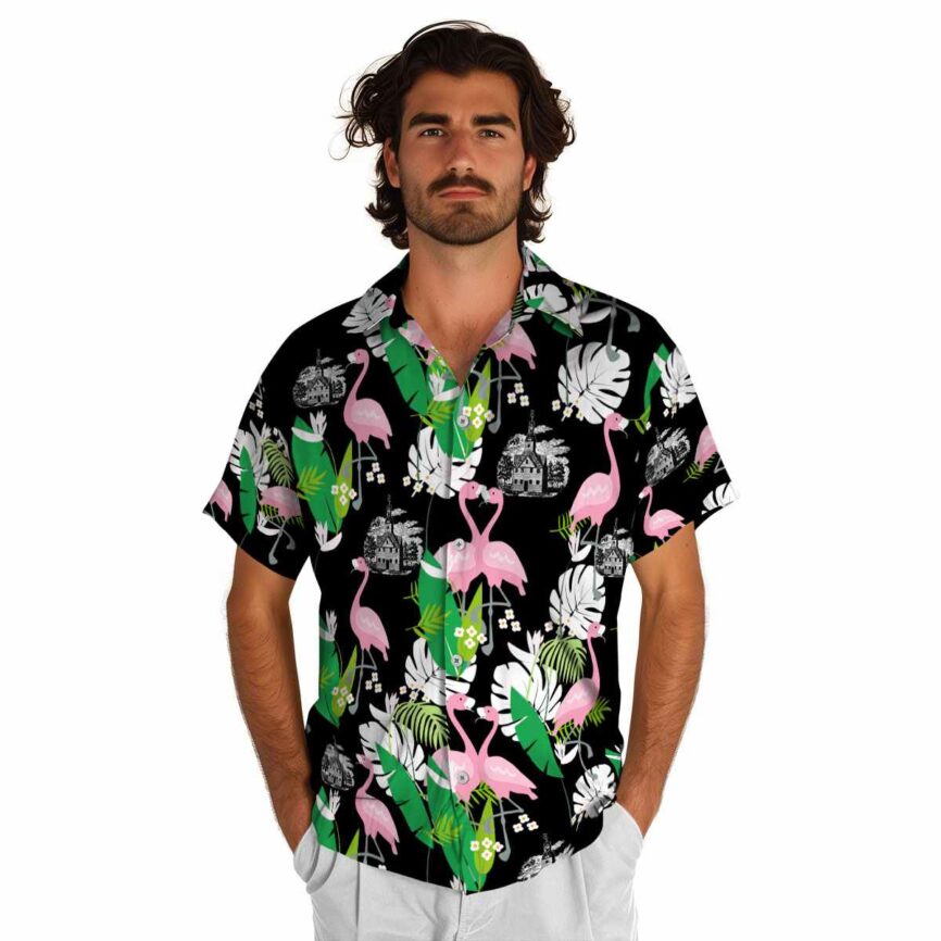 Puritan Flamingo Leaf Hawaiian Shirt New Arrival