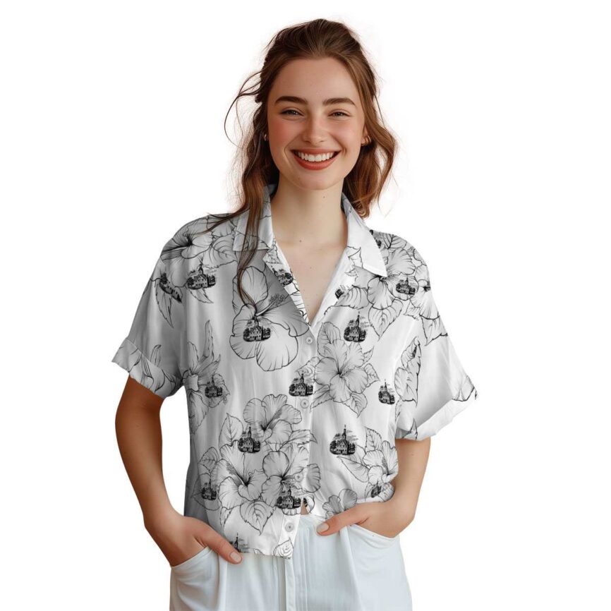 Puritan Hibiscus Flower Hawaiian Shirt Top rated