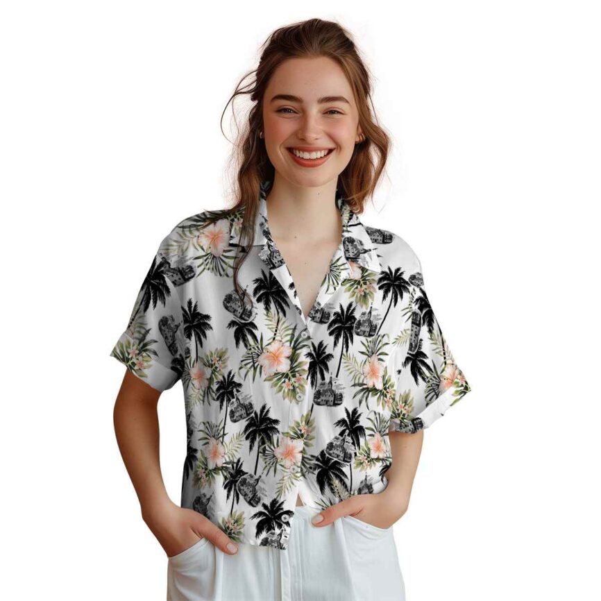 Puritan Hibiscus Palm Hawaiian Shirt Top rated