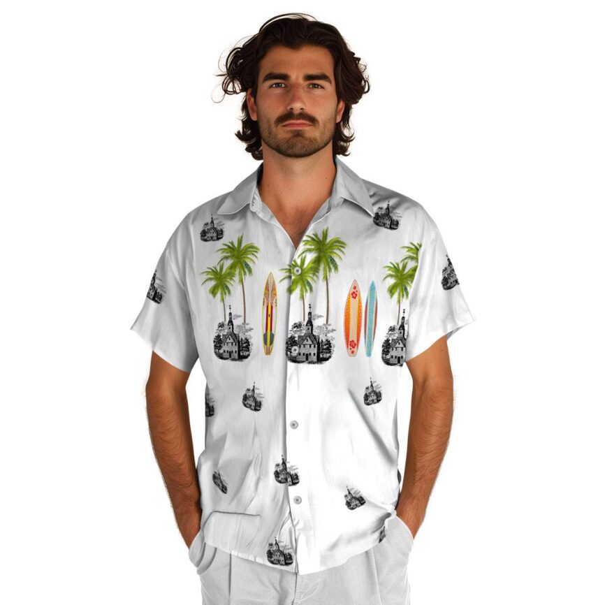 Puritan Island Theme Hawaiian Shirt New Arrival