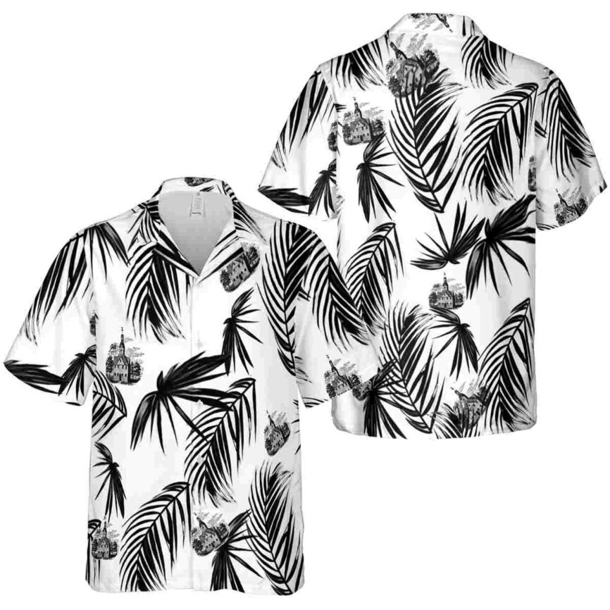 Puritan Monochrome Palm Hawaiian Shirt Premium grade
