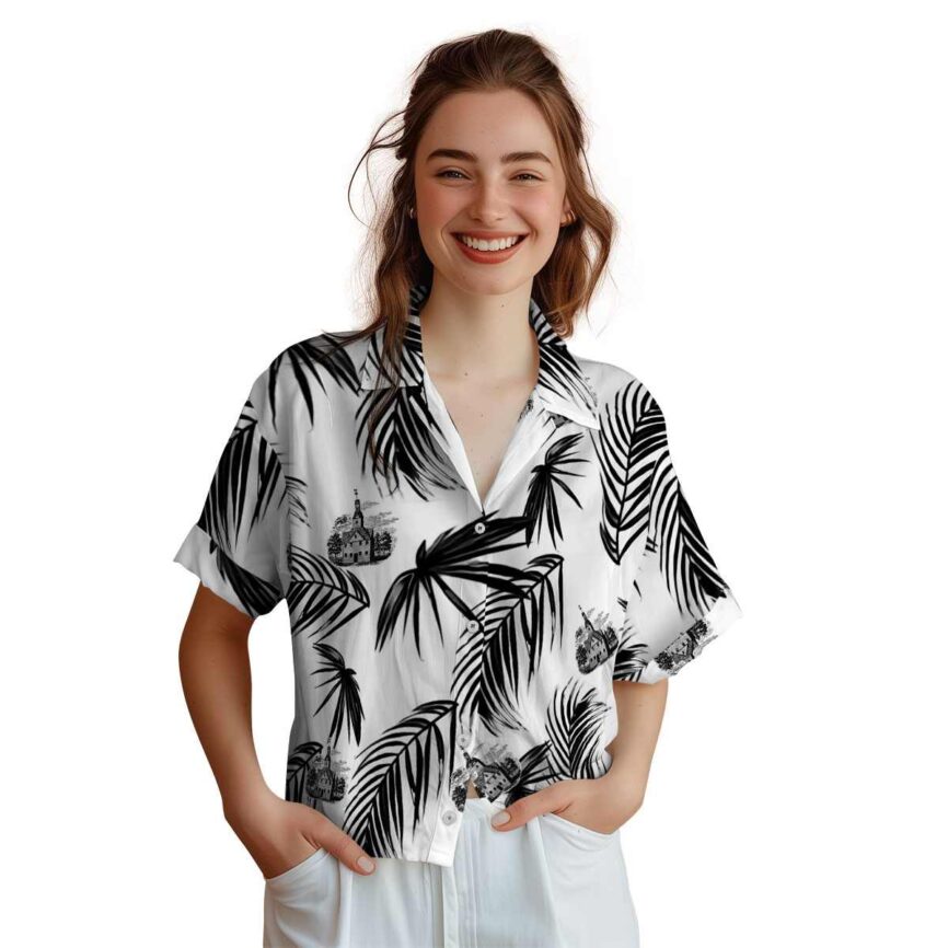 Puritan Monochrome Palm Hawaiian Shirt Top rated