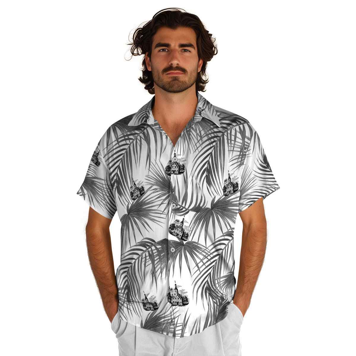 Puritan Palm Frond Hawaiian Shirt New Arrival Puritan Palm Frond Hawaiian Shirt New Arrival