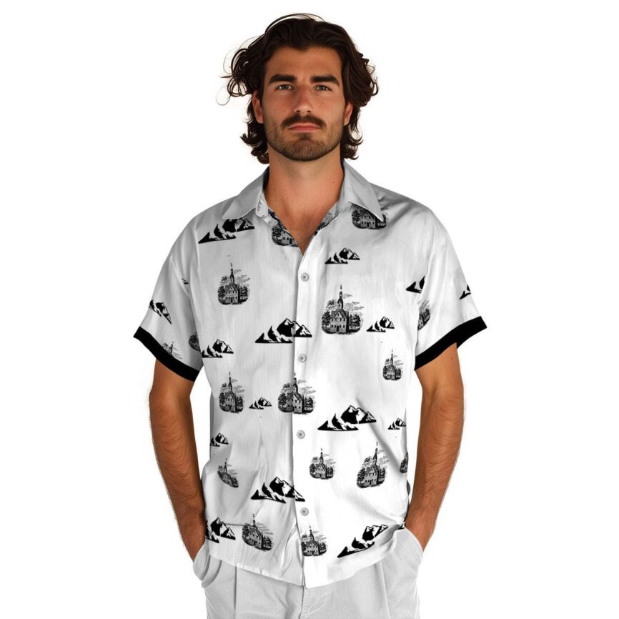 Puritan Palm Island Graphic Hawaiian Shirt New Arrival