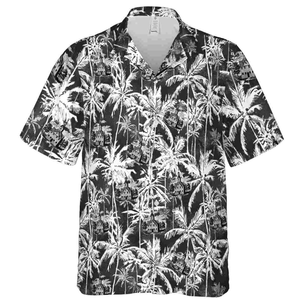 Puritan Palm Themed Hawaiian Shirt Fashion forward Puritan Palm Themed Hawaiian Shirt Fashion forward