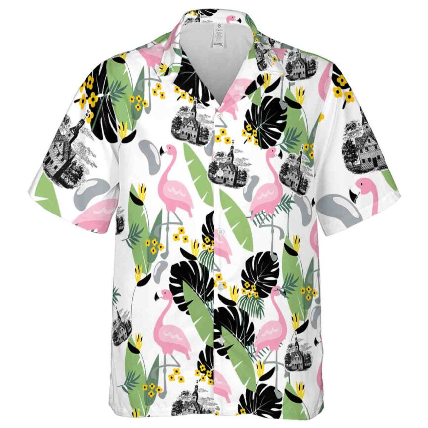 Puritan Pink Flamingo Hawaiian Shirt Fashion forward