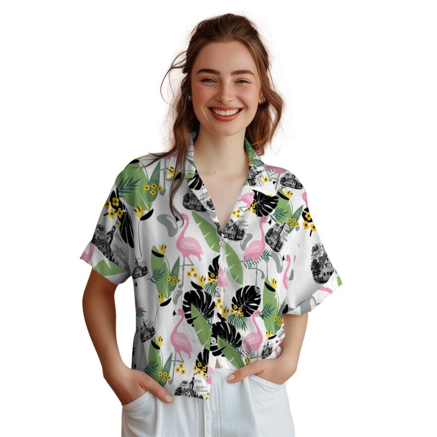 Puritan Pink Flamingo Hawaiian Shirt Top rated