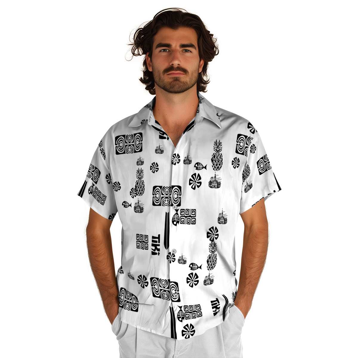 Puritan Tiki Motifs Hawaiian Shirt New Arrival Puritan Tiki Motifs Hawaiian Shirt New Arrival