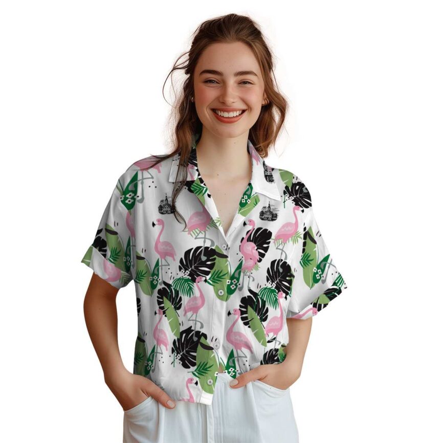 Puritan Tropical Flamingo Hawaiian Shirt Top rated