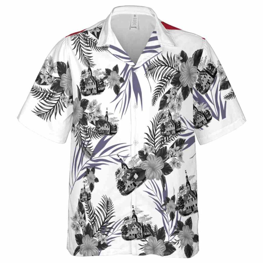 Puritan US Flag Floral Hawaiian Shirt Fashion forward