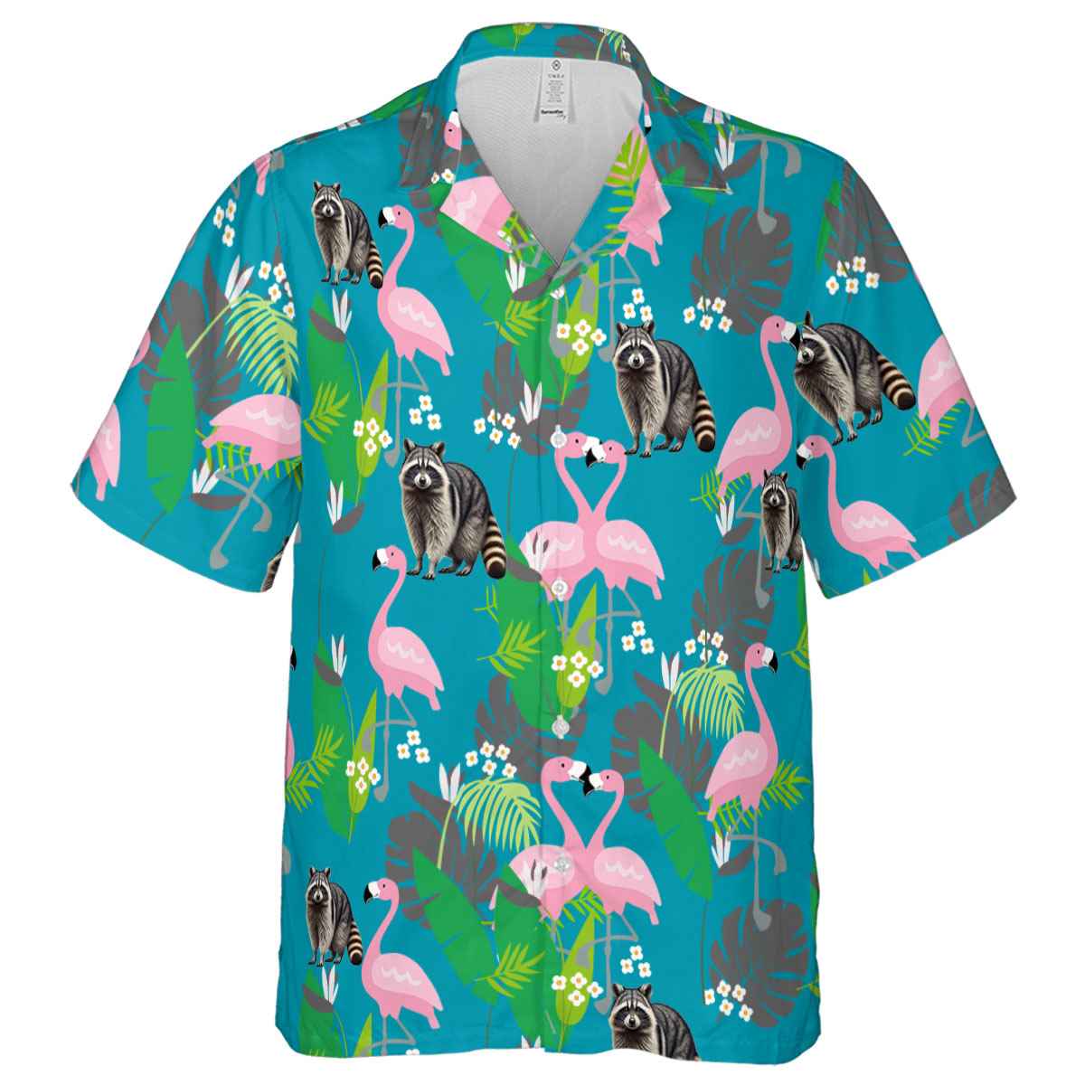 Raccoon Flamingo Leaf Hawaiian Shirt Fashion forward Raccoon Flamingo Leaf Hawaiian Shirt Fashion forward