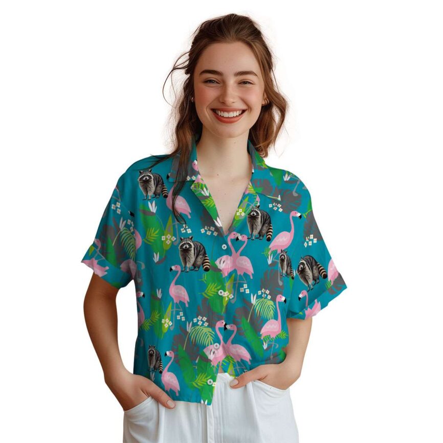 Raccoon Flamingo Leaf Hawaiian Shirt Top rated