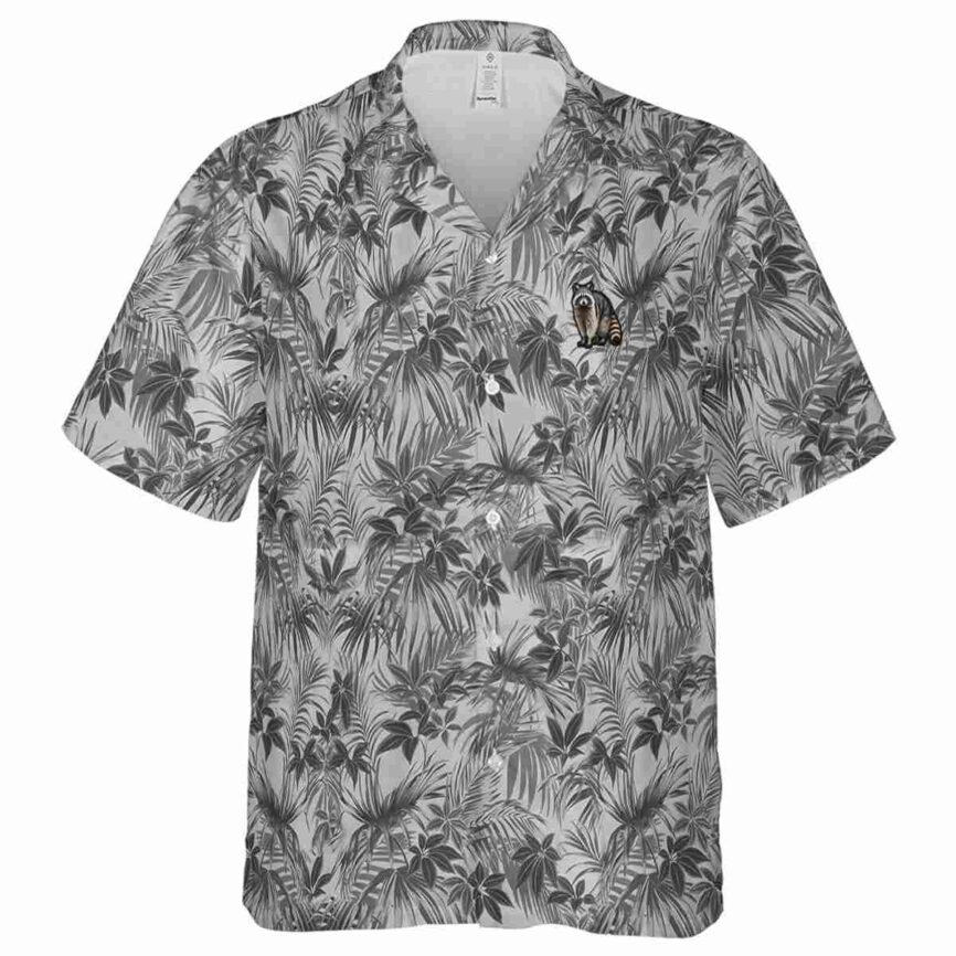 Raccoon Foliage Print Hawaiian Shirt Fashion forward