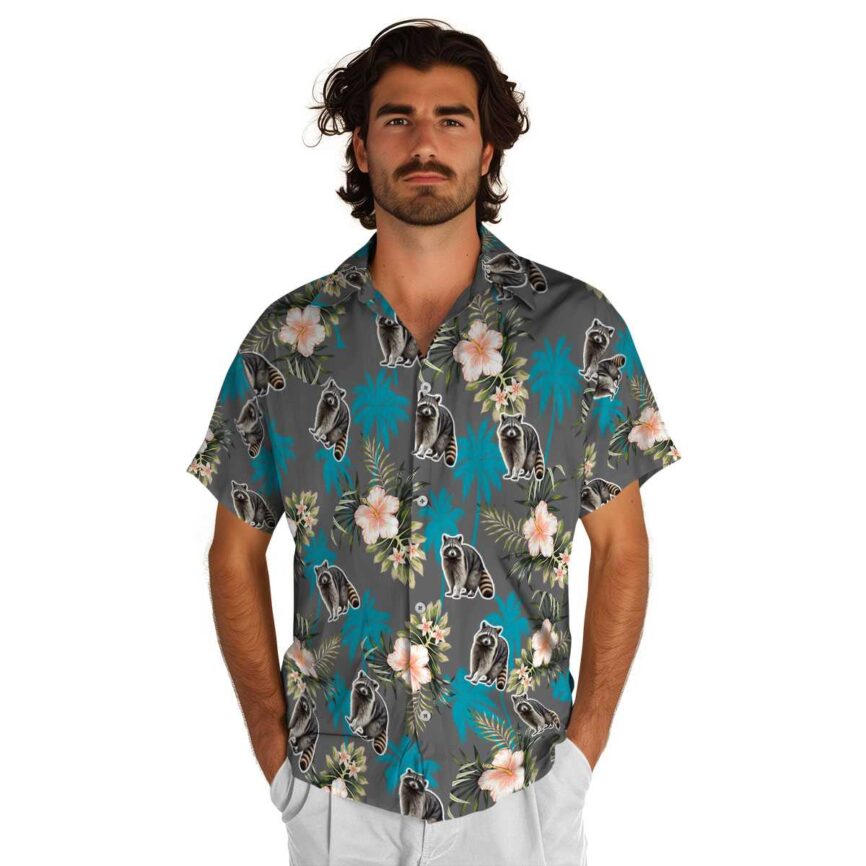 Raccoon Hibiscus Palm Hawaiian Shirt New Arrival