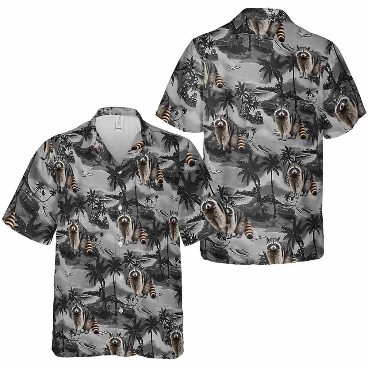 Raccoon Island Beach Hawaiian Shirt Premium grade Raccoon Island Beach Hawaiian Shirt Premium grade
