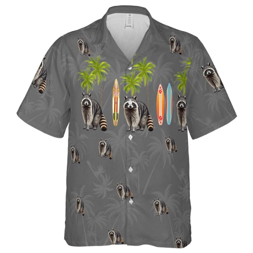 Raccoon Island Theme Hawaiian Shirt Fashion forward