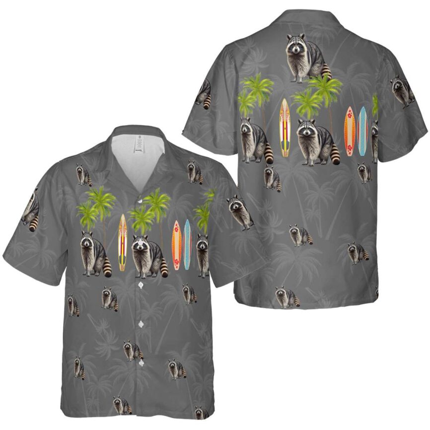 Raccoon Island Theme Hawaiian Shirt Premium grade