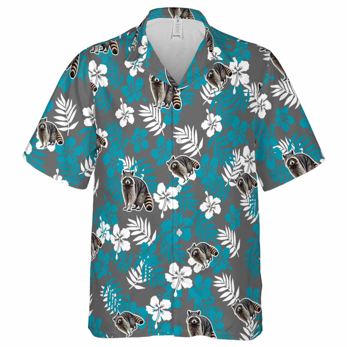 Raccoon Leafy Hibiscus Hawaiian Shirt Fashion forward Raccoon Leafy Hibiscus Hawaiian Shirt Fashion forward
