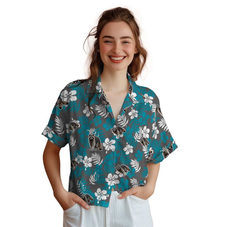 Raccoon Leafy Hibiscus Hawaiian Shirt Top rated