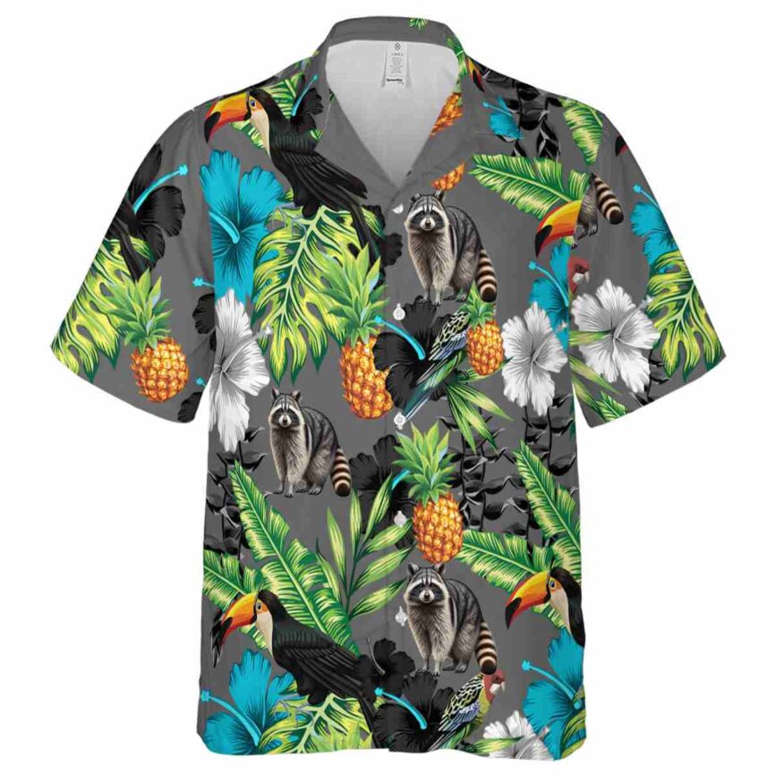 Raccoon Leafy Toucan Hawaiian Shirt Fashion forward