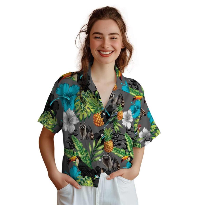 Raccoon Leafy Toucan Hawaiian Shirt Top rated