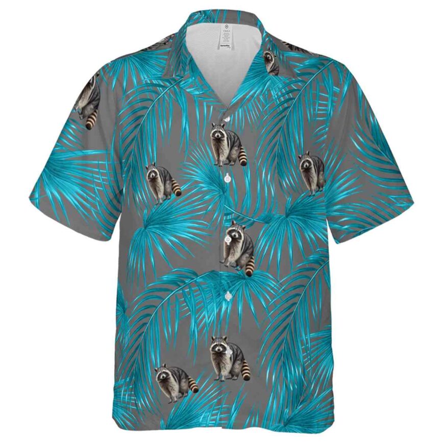 Raccoon Palm Frond Hawaiian Shirt Fashion forward