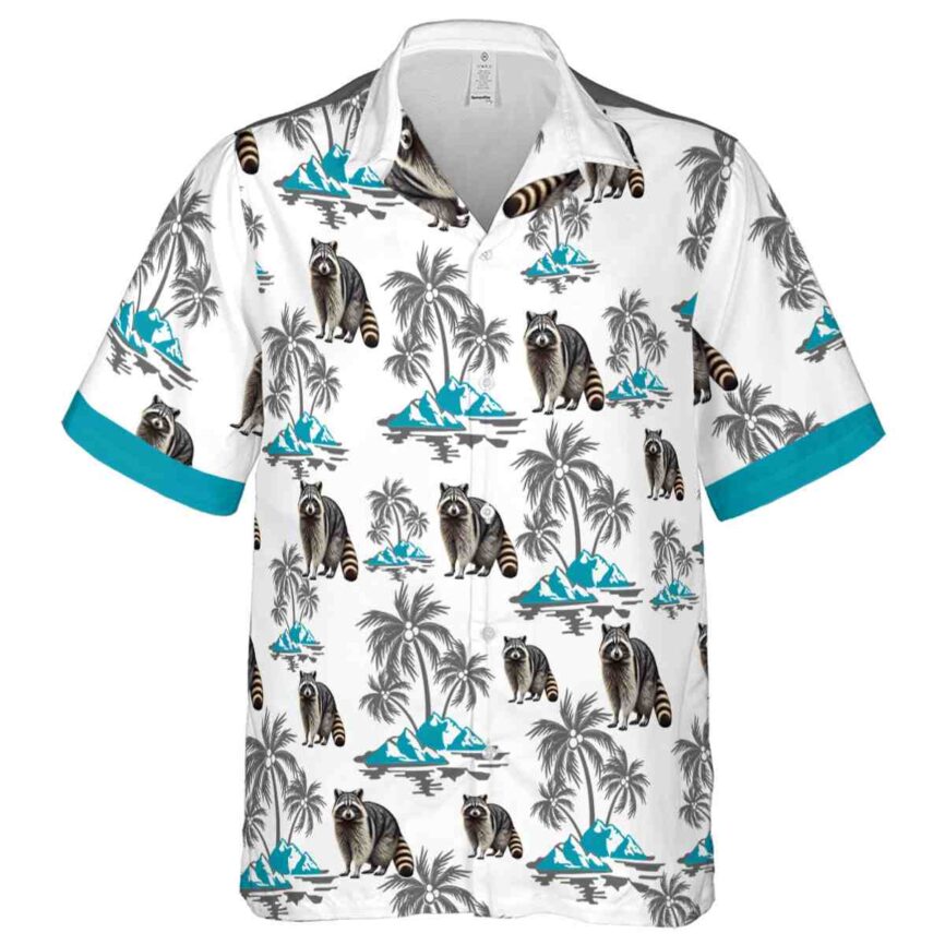 Raccoon Palm Island Graphic Hawaiian Shirt Fashion forward