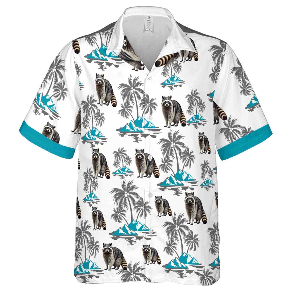 Raccoon Palm Island Graphic Hawaiian Shirt Fashion forward Raccoon Palm Island Graphic Hawaiian Shirt Fashion forward