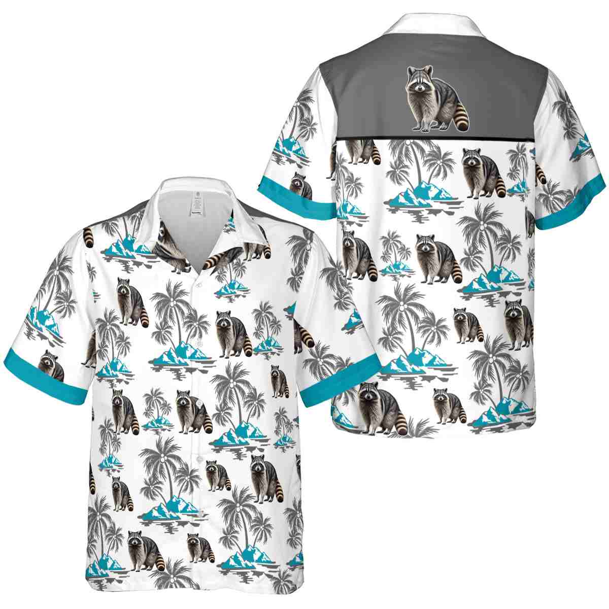 Raccoon Palm Island Graphic Hawaiian Shirt Premium grade Raccoon Palm Island Graphic Hawaiian Shirt Premium grade