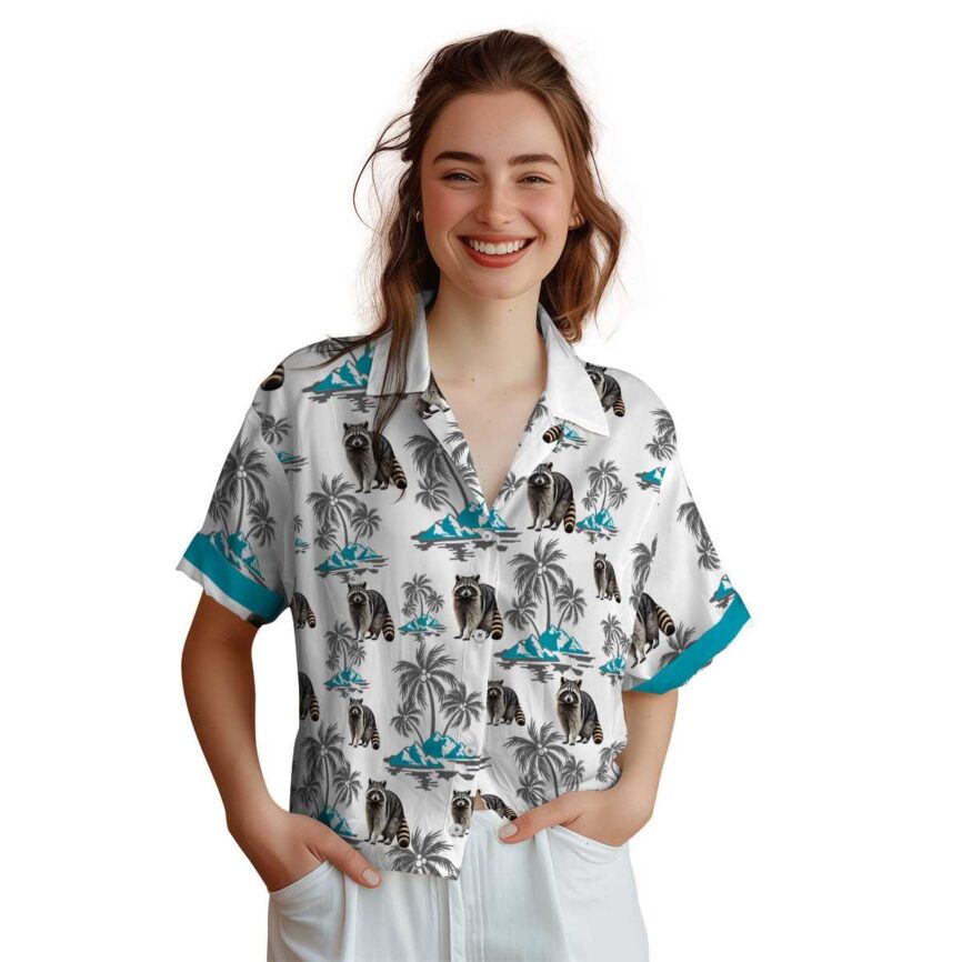 Raccoon Palm Island Graphic Hawaiian Shirt Top rated
