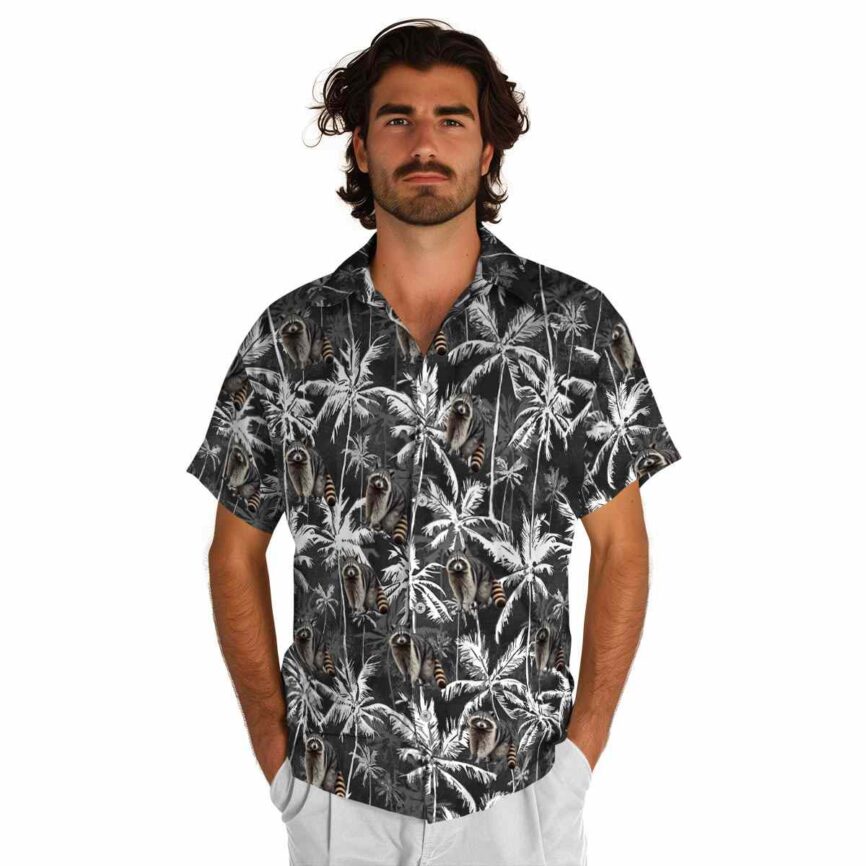 Raccoon Palm Themed Hawaiian Shirt New Arrival