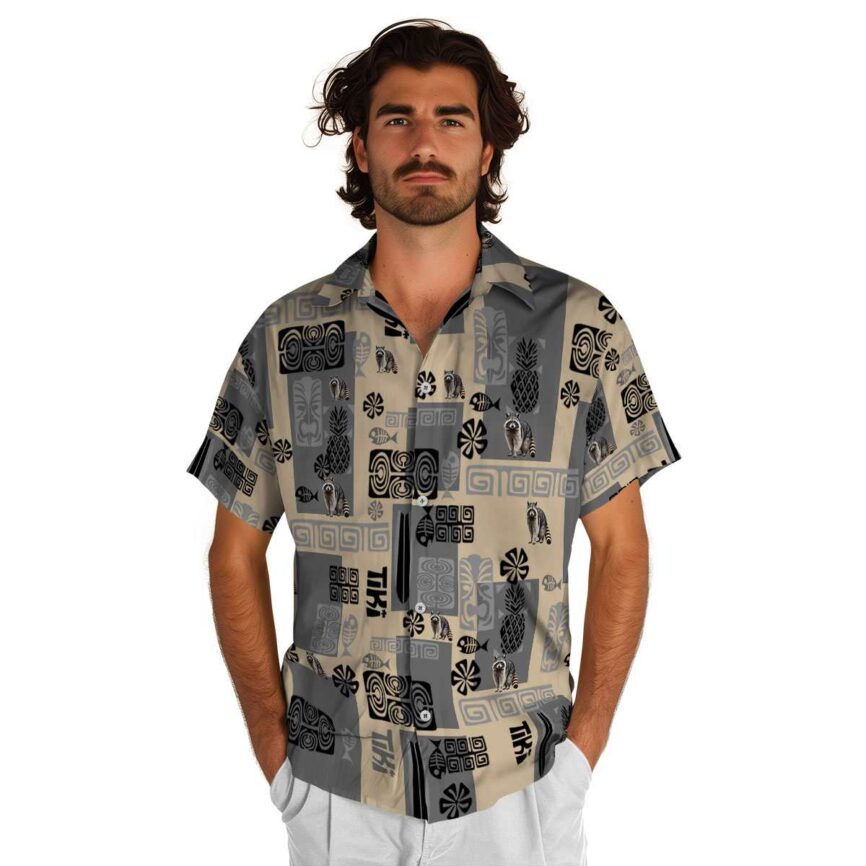 Raccoon Tiki Motifs Hawaiian Shirt New Arrival