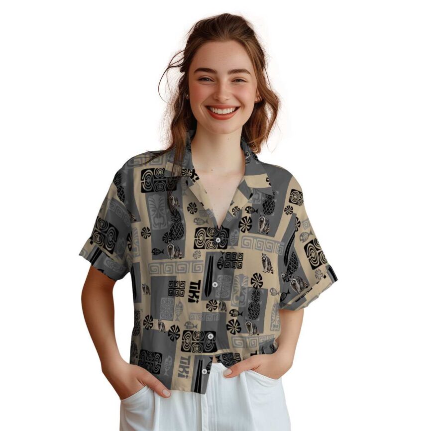 Raccoon Tiki Motifs Hawaiian Shirt Top rated