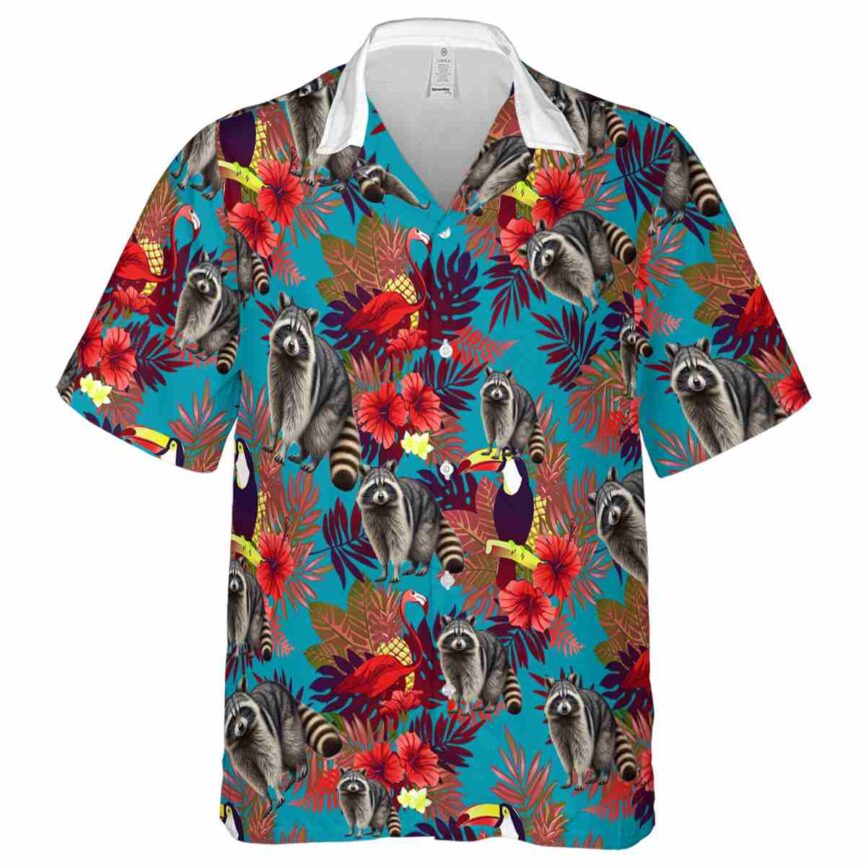 Raccoon Tropical Bird Hawaiian Shirt Fashion forward
