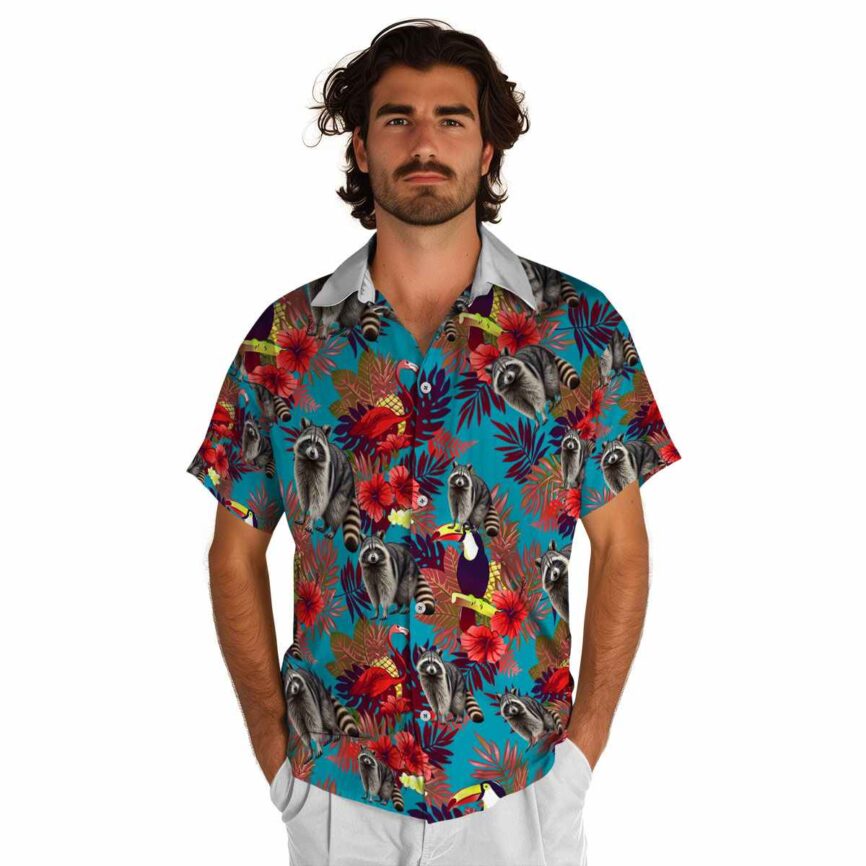 Raccoon Tropical Bird Hawaiian Shirt New Arrival