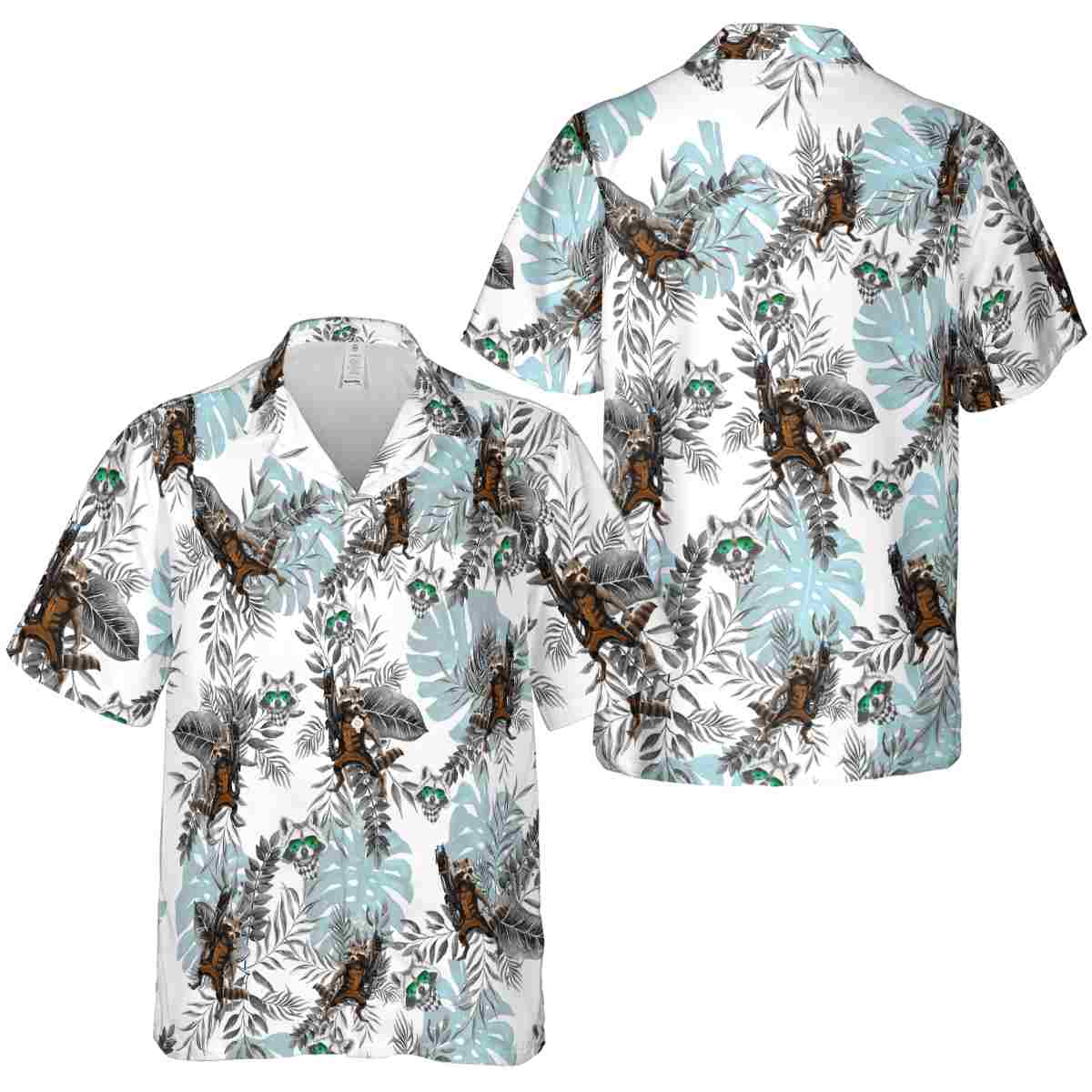 Raccoon Tropical Fronds Hawaiian Shirt Premium grade Raccoon Tropical Fronds Hawaiian Shirt Premium grade