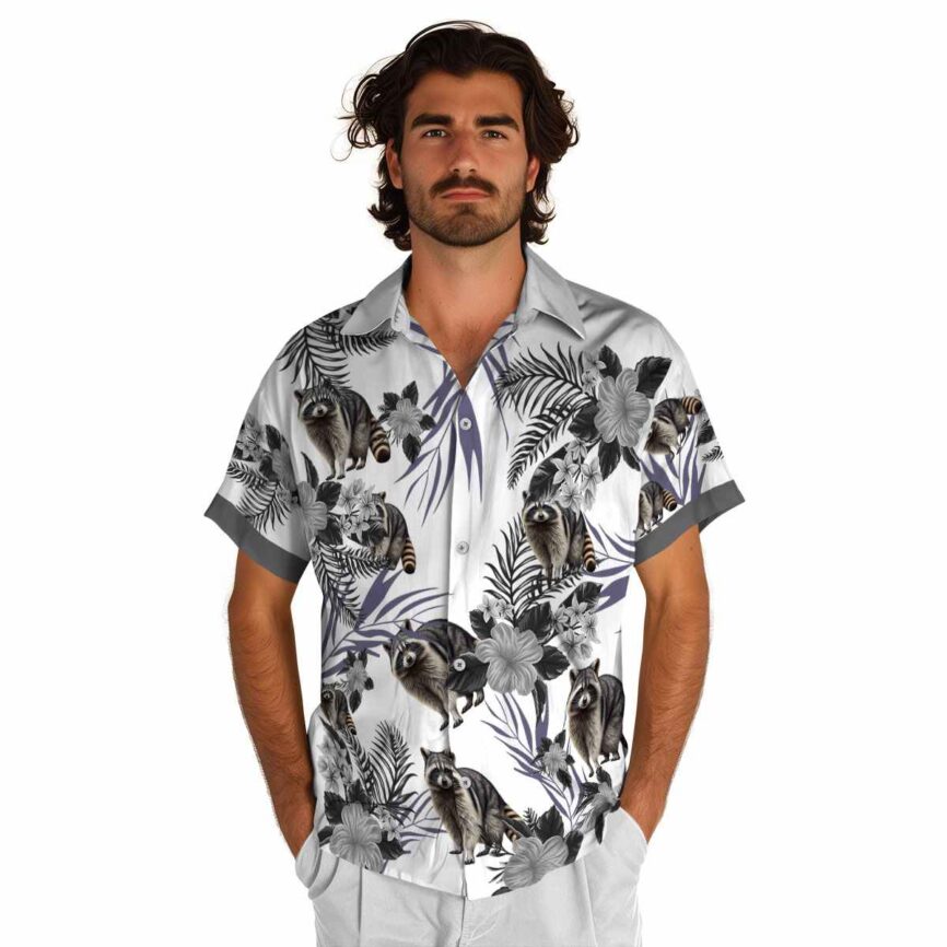Raccoon US Flag Floral Hawaiian Shirt New Arrival