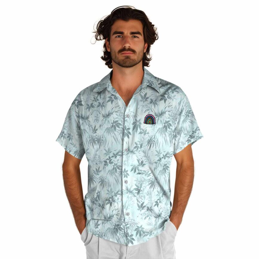 Rainbow Foliage Print Hawaiian Shirt New Arrival